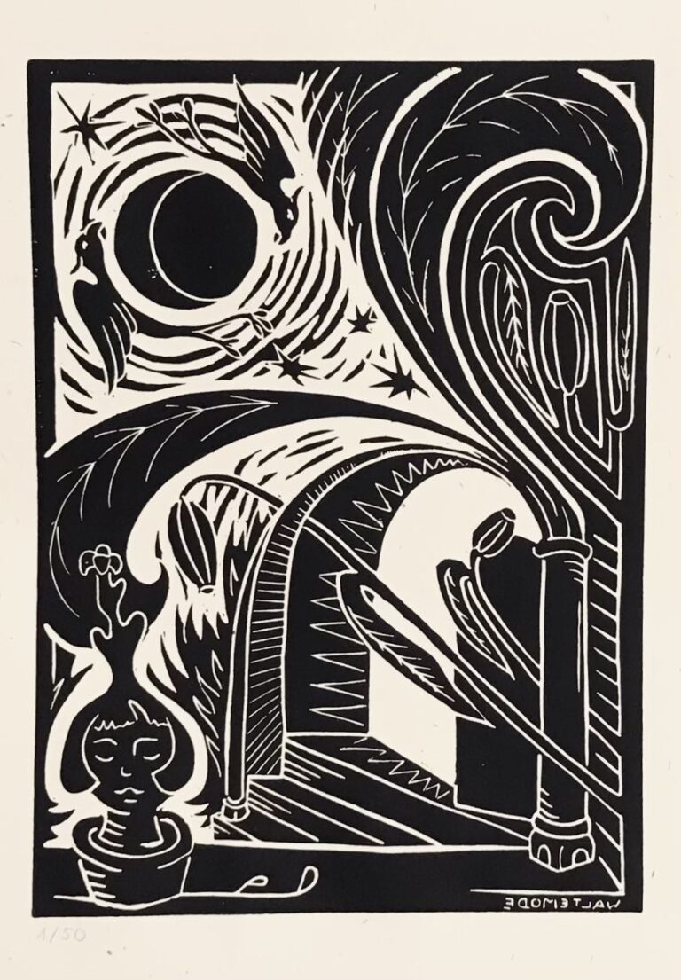 „Garden of Imagination“
Linoprint on Paper, 21×14.8cm, 2021