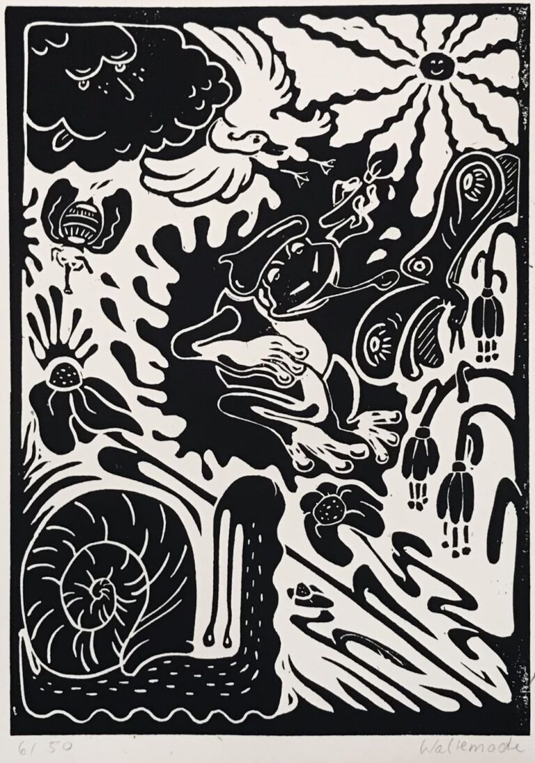 „Painting Worlds“
Linoprint on Paper, 29.7×21cm, 2021