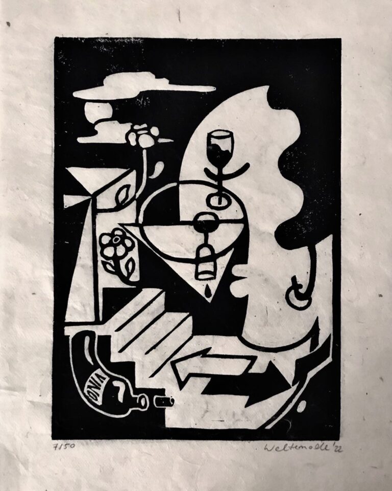 „VINO“
Linoprint on Paper, 29.7×21cm, 2022