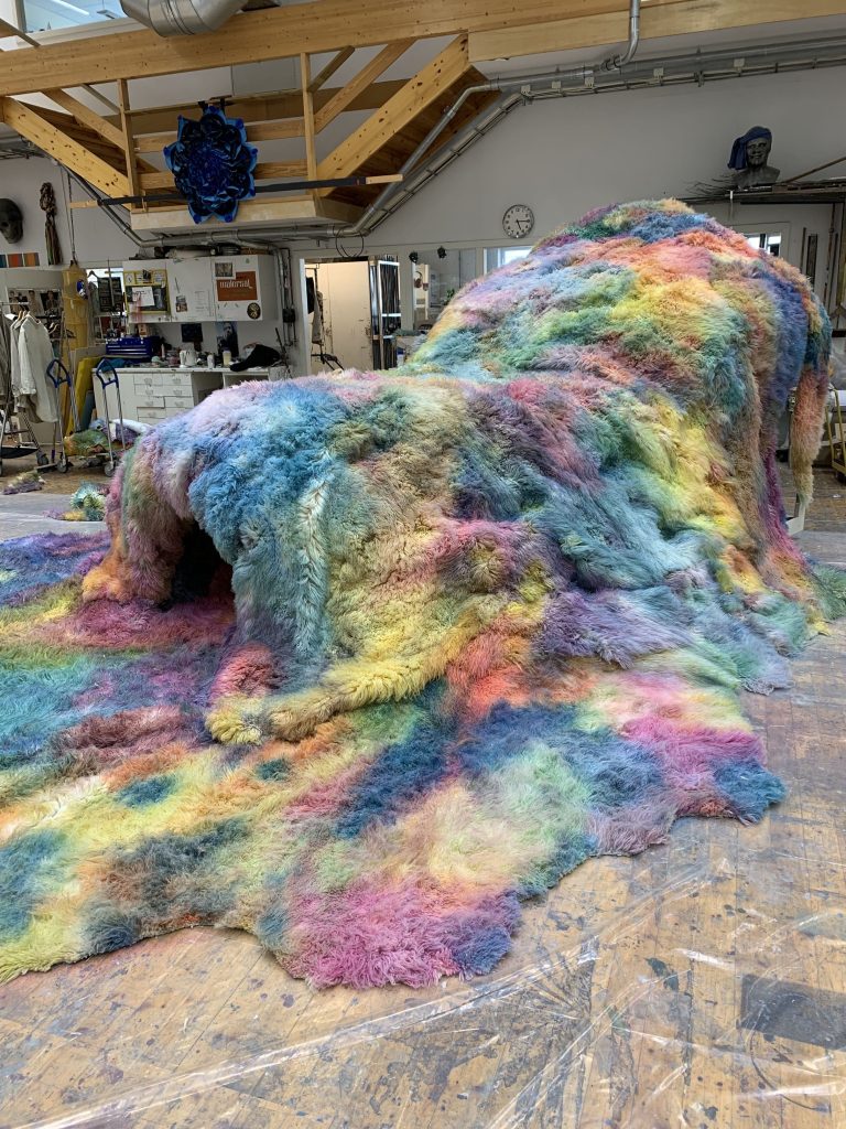„Den Fantastiske Mikkel Rev“ for Nationaltheatret in Oslo
Stage Design: Ida Grimes
Scenic Painting, Acryl on Cotton Nettle, 2023