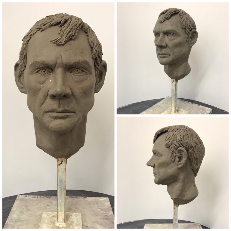 Sculpture Portrait „Ralf“
Clay, 38×22×26cm, 2022