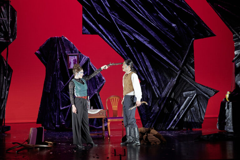 „Duell“ for Staatsschauspiel Dresden with HfM Dresden
Stage Design: Pauline Malacarne
Scenic Painting, 2024
