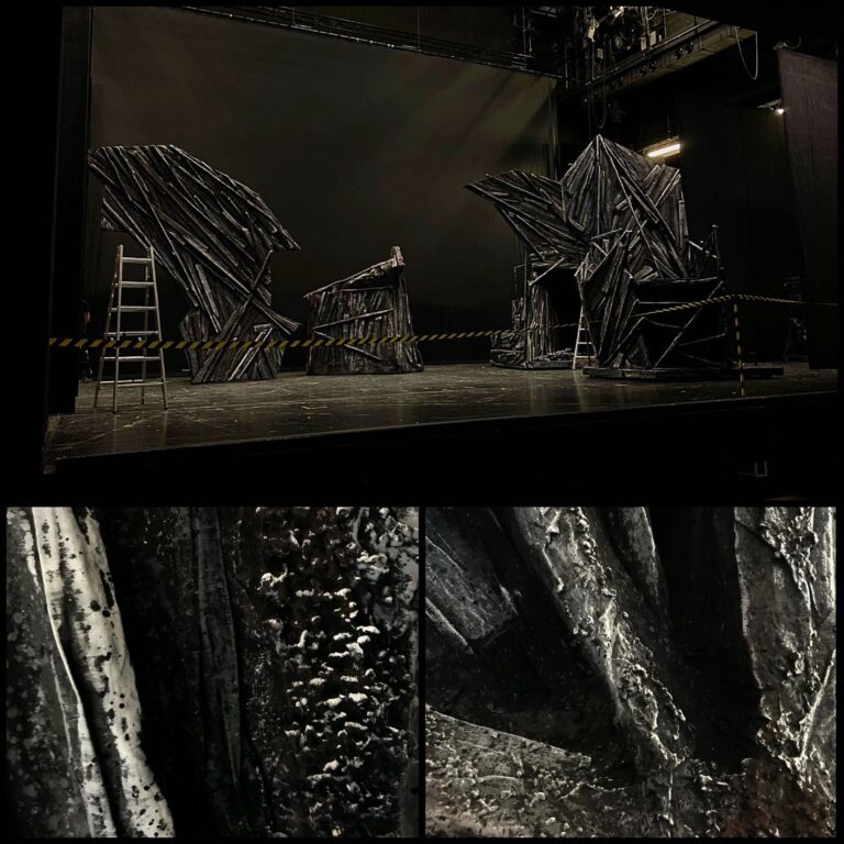 „Duell“ for Staatsschauspiel Dresden with HfM Dresden
Stage Design: Pauline Malacarne
Scenic Painting, 2024