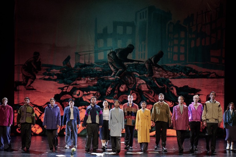 Stage design for "Die Weiße Rose" (Version 1967) by Udo Zimmermann at Staatsschauspiel Dresden, 2025
