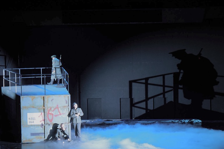 Stage design for "Die Weiße Rose" (Version 1967) by Udo Zimmermann at Staatsschauspiel Dresden, 2025